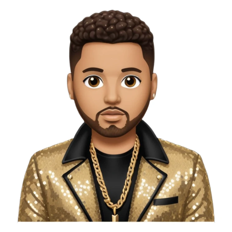 Al B. Sure, R&B Singer with dark brown hair, black sequin outfit sticker