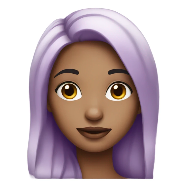 beautiful girl with purple patches sticker