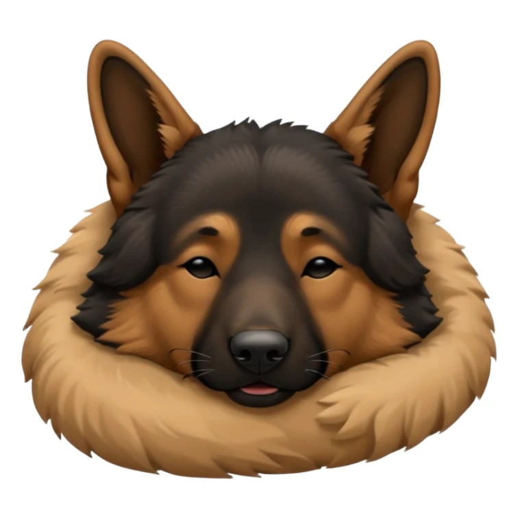 create a emoji of a German shepherd sleeping sticker