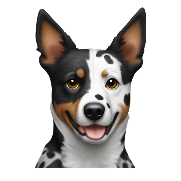 Black and white spotted Australian cattle dog, no brown sticker