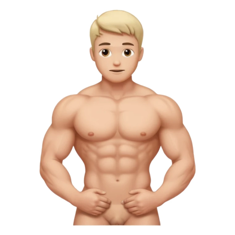 Nude guy with penis sticker