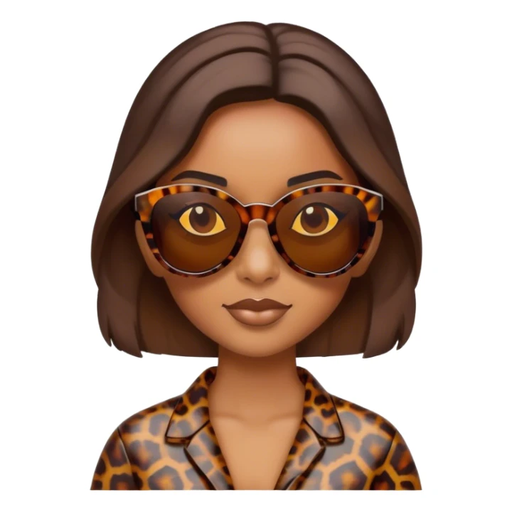 Brown sun glasses women’s tortoise shell sticker