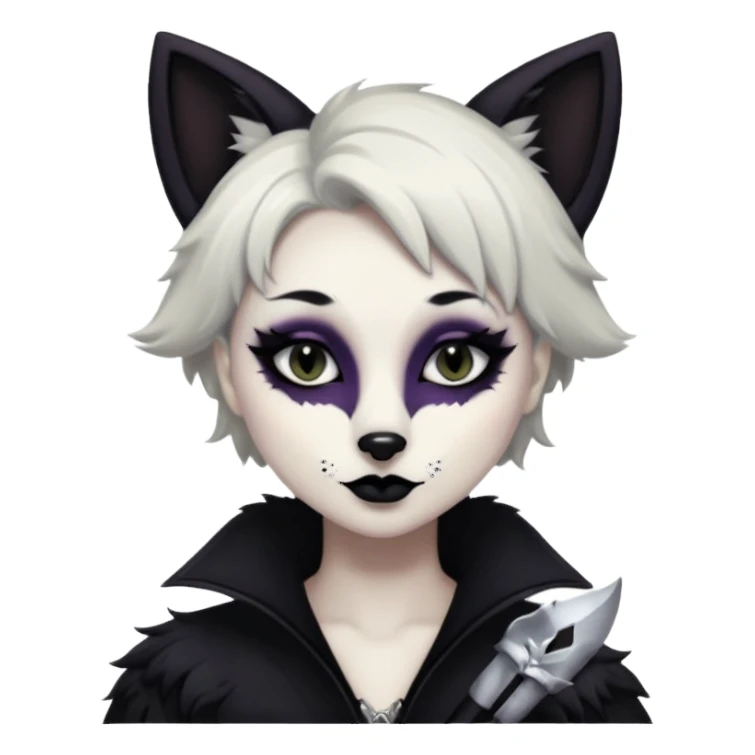 Goth fox sticker