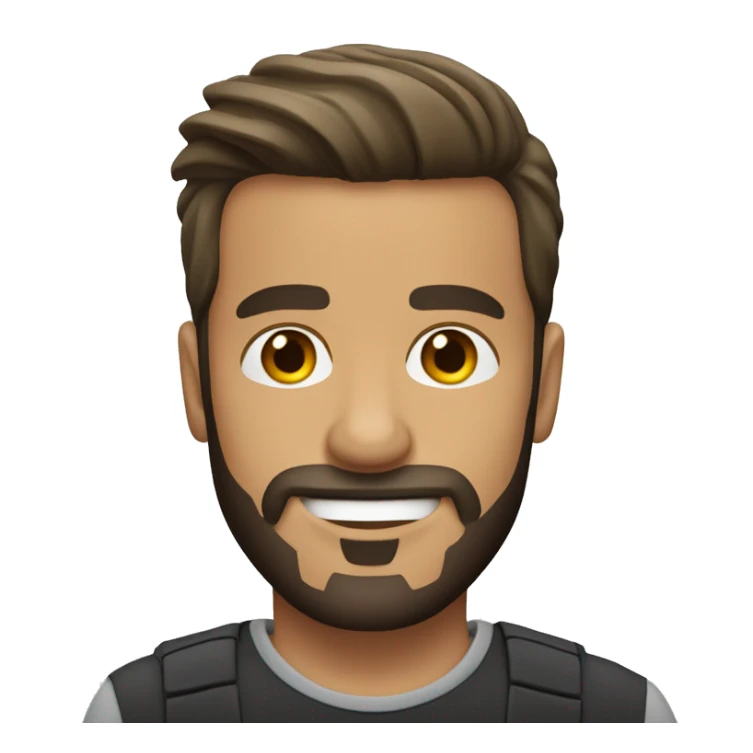 a man with david beckham's haircut and a goatee beard sticker