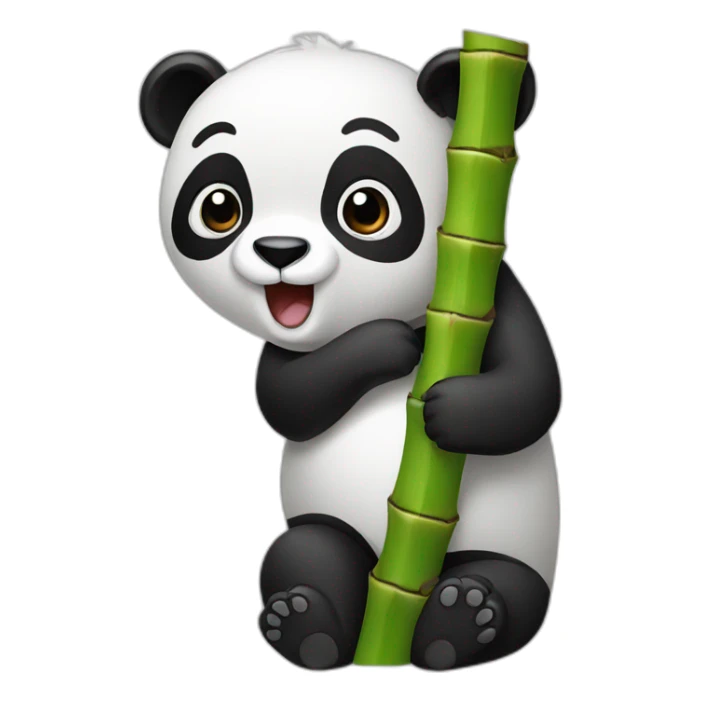 Panda bamboo sticker