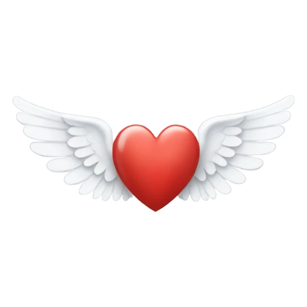 heart with angel wings sticker
