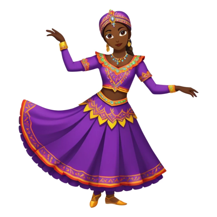 Traditional Dagestani dancer in costume sticker