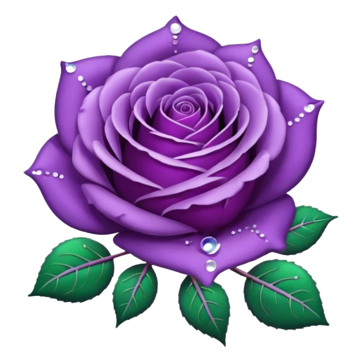 Purple rose with little Moons wrapped all around the purple rose.  sticker