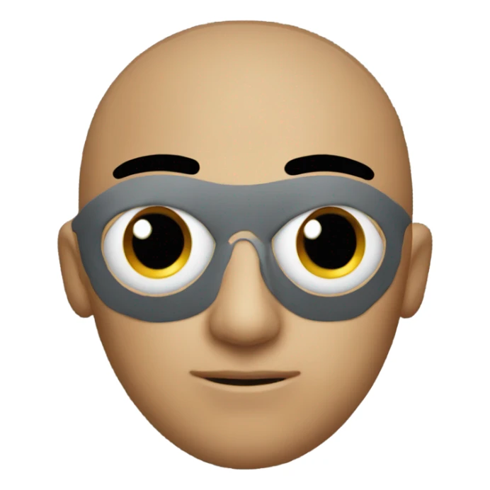 black eye patch covering one eye like Nick Fury from Marvel sticker