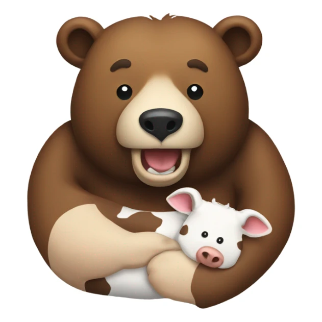 Bear 50 cow to the ￼ mouth ￼ sticker