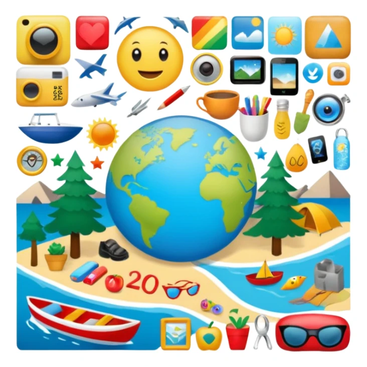 An extremely detailed lifestyle vision board collage for the year 2026. sticker