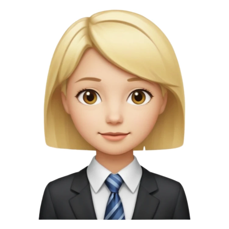 blonde girl short hair with tie  sticker
