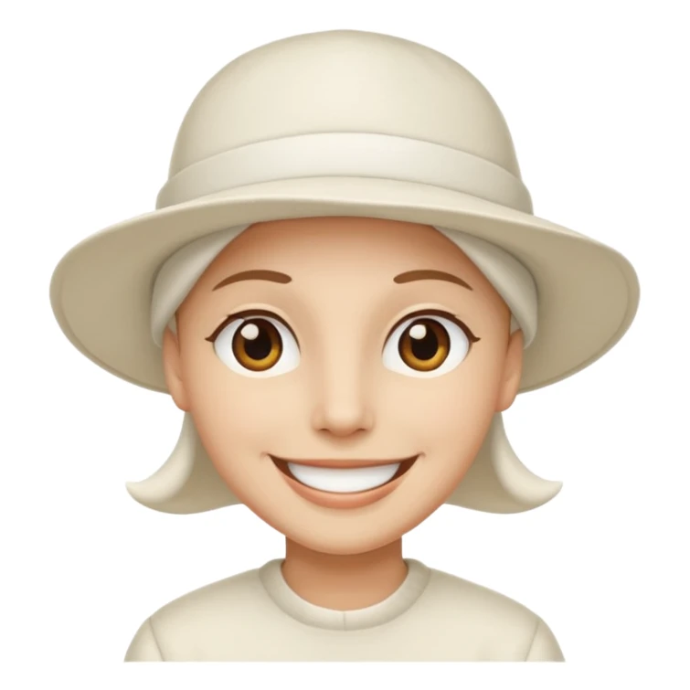 adulto con sombrero blanco sticker