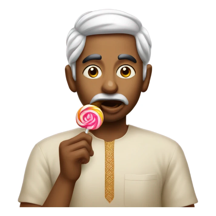 Hindu man sucking lolipop sticker