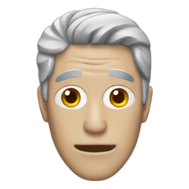 guy with skull mask with grey hair sticker