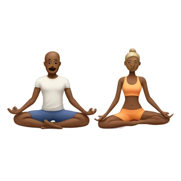 Yoga man and woman sticker
