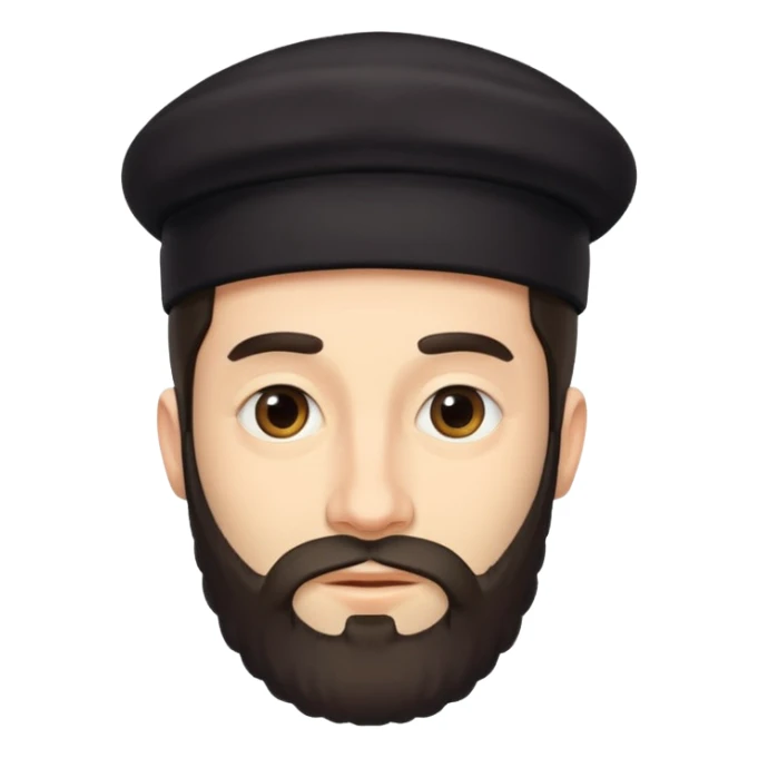 Orthodox Jewish male face sticker