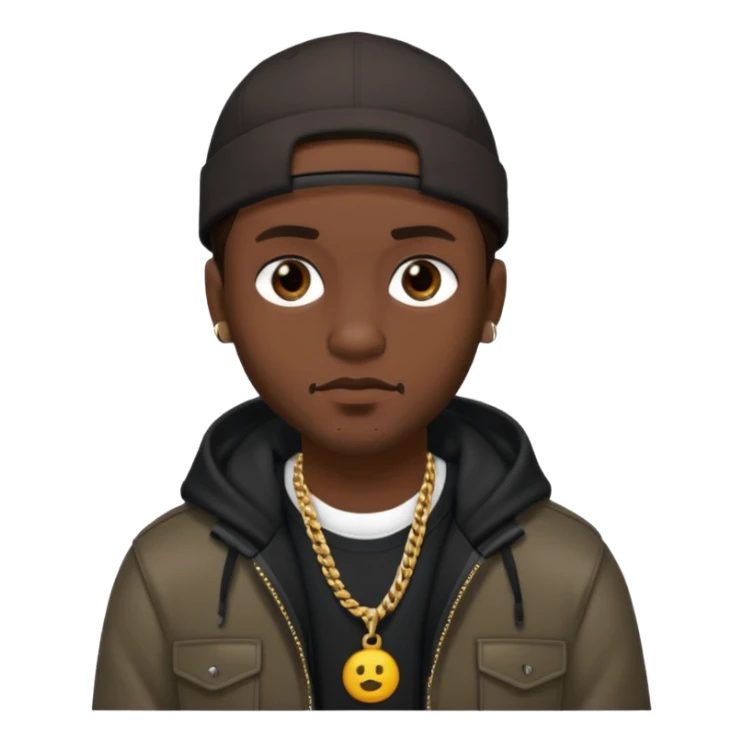 Jezzy, Rapper dark brown hair sticker