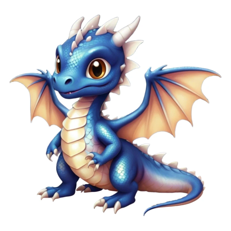 Airbrush painted image of a dragon hatchling under a deep galactic sky with pearlescent scales and wings spread against the stars sticker