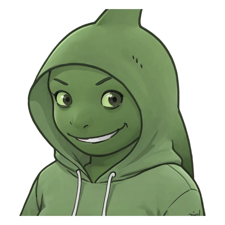 Girls with shark hoddie sticker