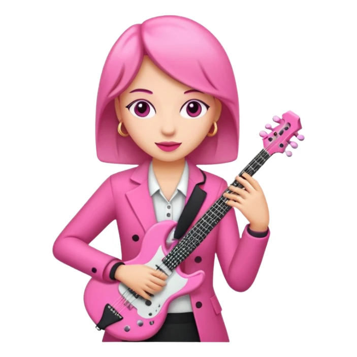 pink musician woman  sticker