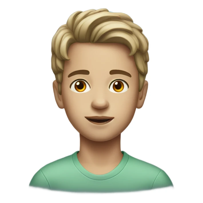 realistic portrait of a boy sticker