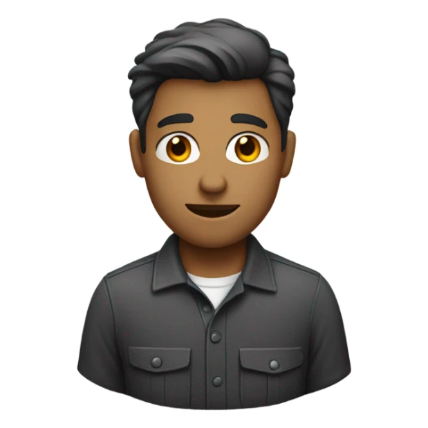 male in collared shirt sticker