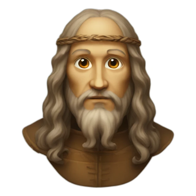 leonardo da vinci forward head sticker