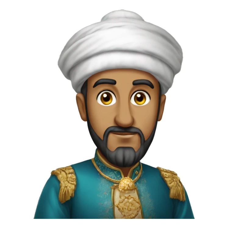 Suleiman the Magnificent in Ottoman clothing sticker