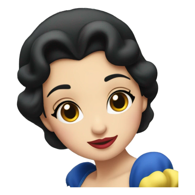 Disney Snow White sitting in front of a christmas tree sticker