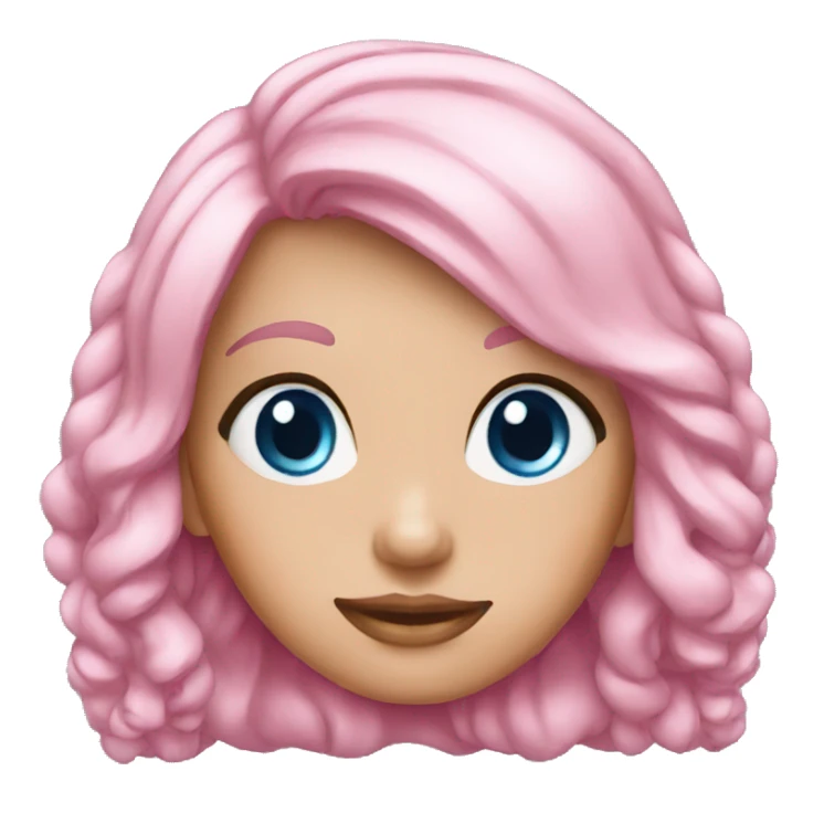 Girl Pink Hair, Blue Eyes sticker