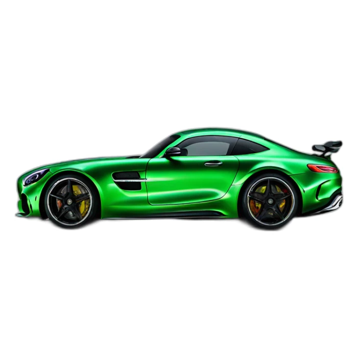green Mercedes AMG GTR sticker