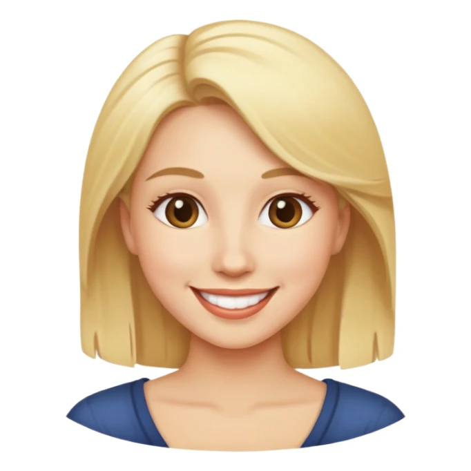 A woman blonde hair happy and smiling sticker