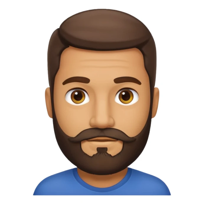 Male, mid fourties’, Brazilian, 183cm, beard sticker