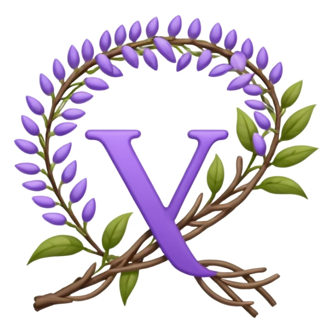 check mark made out of wisteria vine sticker