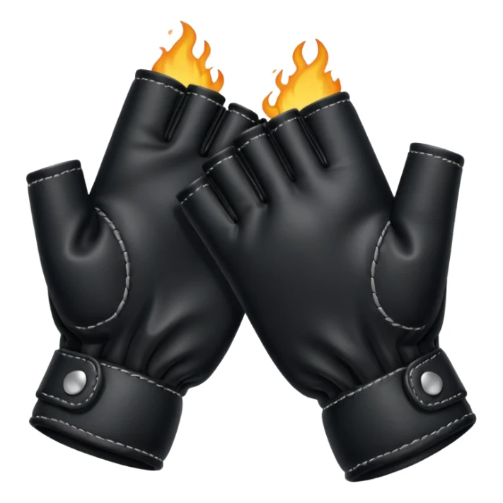 A pair of Black fingerless gloves sticker