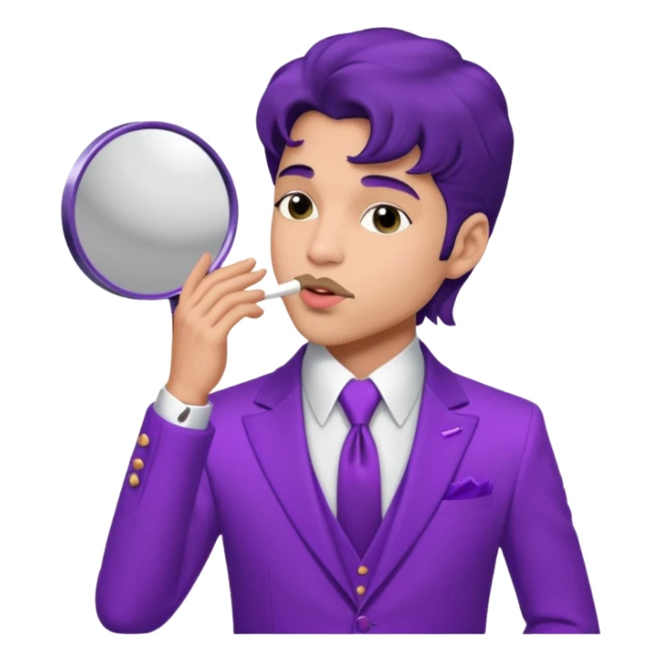 prince the singer kissing the mirror sticker