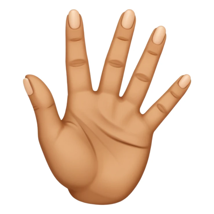 Fingering hand emoji where the first and fourth finger are folded down, second and third finger are extended together touching each other  sticker