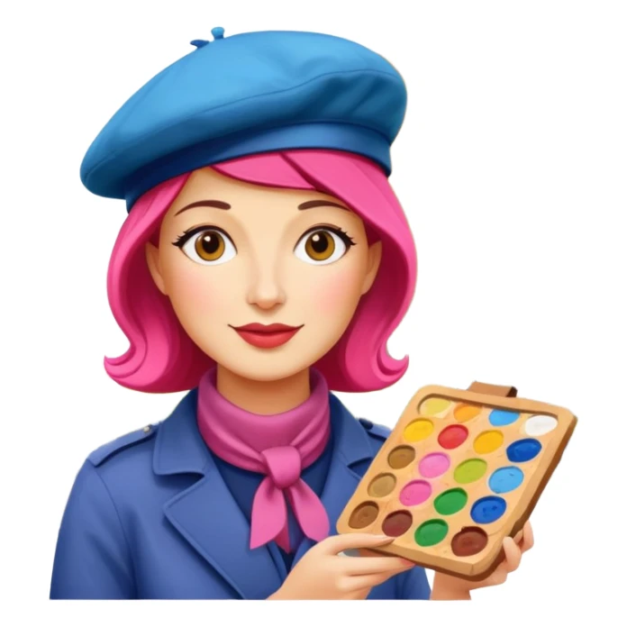 SPAM artist painting en plein aire in paris sticker