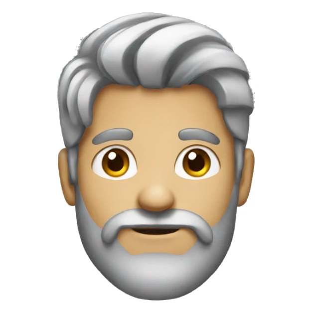 male portrait with beard with hair sticker