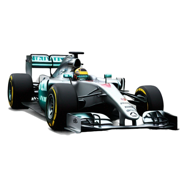 Formula 1 car Mercedes realistic iPhone style sticker