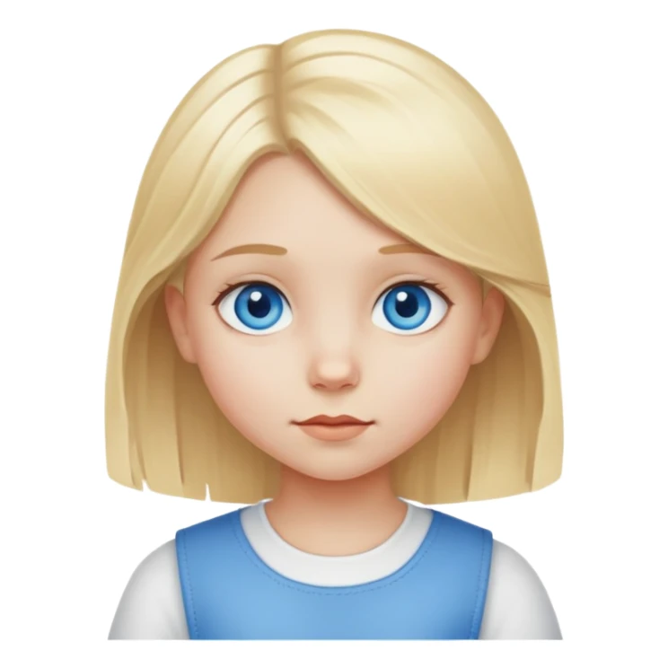 small girl a blonde hair and blue eye sticker