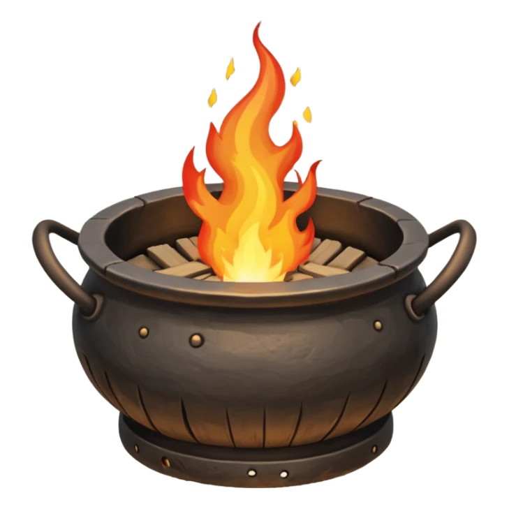 can you make a really medieval looking fire basin with a fire coming out of the top sticker