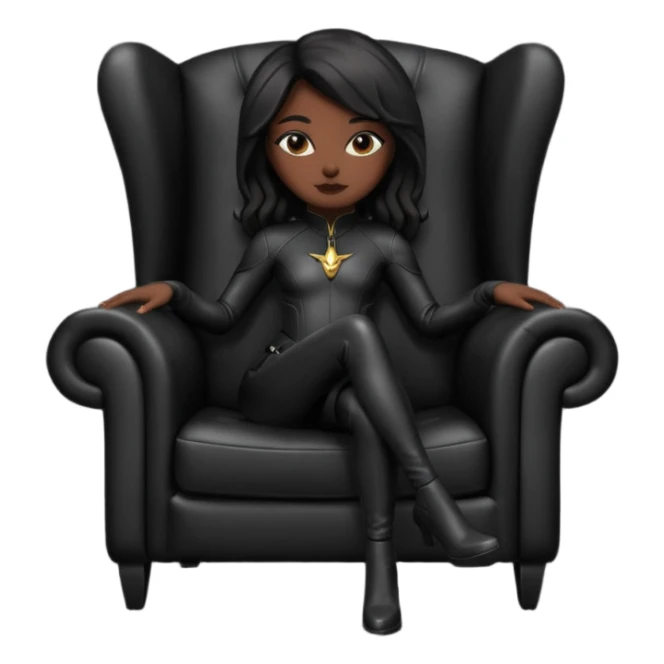 Matrix trinity black leather full body sit on a leather armchair sticker