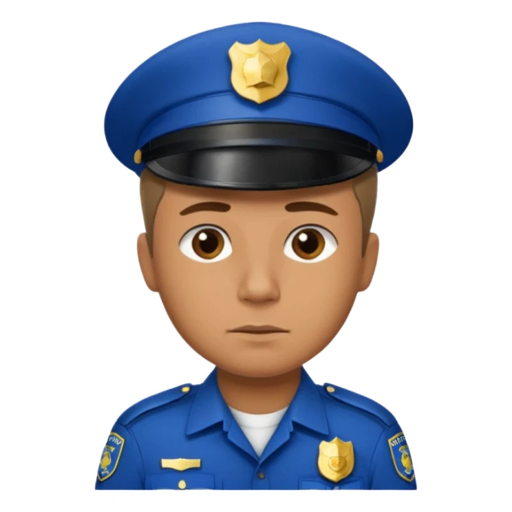 Hair police man sticker