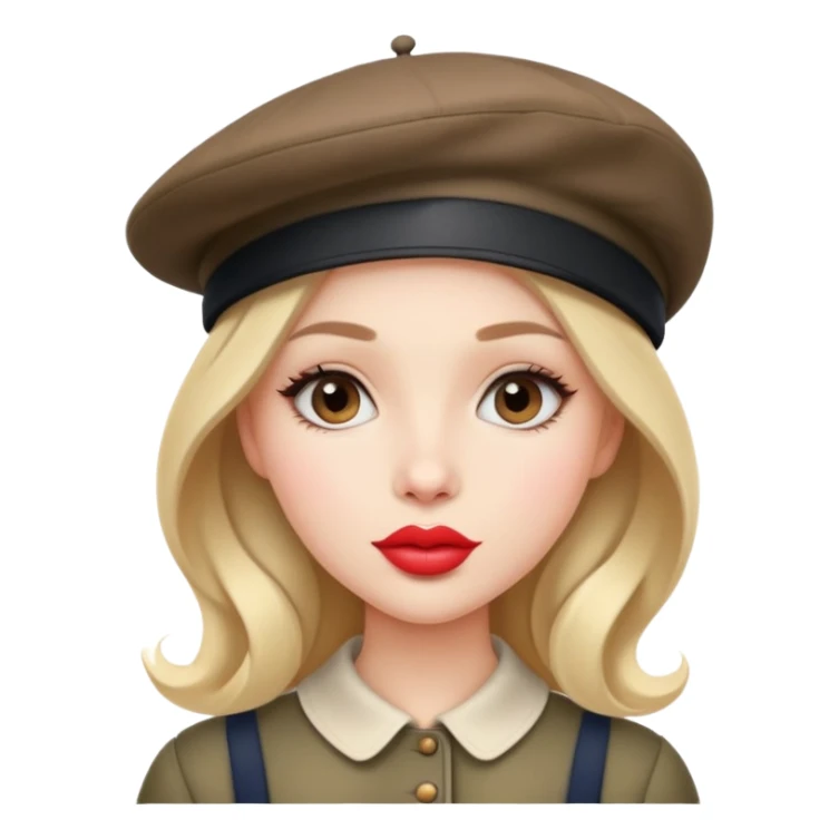 BEAUTIFUL GIRL WITH BIG LIPS AND FRENCH BARRET sticker