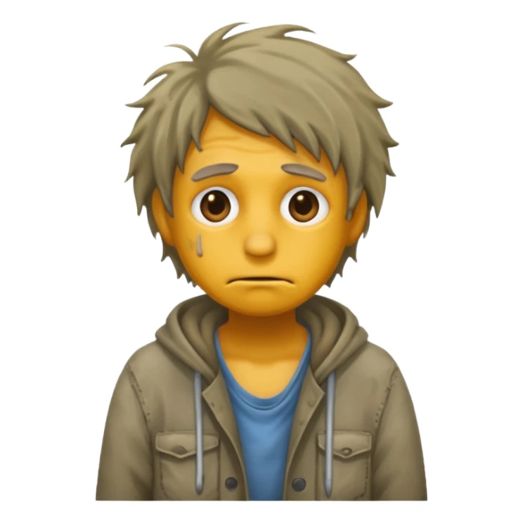 persona pobre sin dinero sucia maloliente  sticker