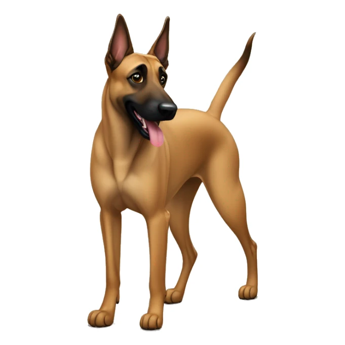 malinois dog marche, walking sur deux pates sticker