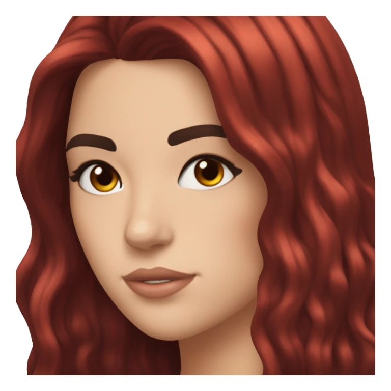 Dua lipa with red hair sticker
