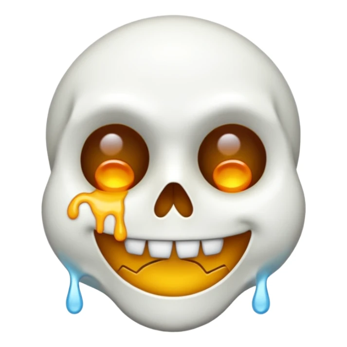 Cette emoji 💀fusionne avec celui la 🤯 sticker